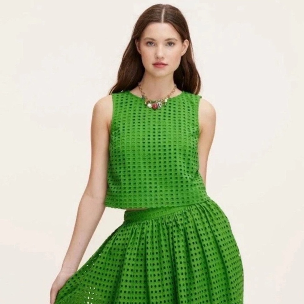 Kate spade x target green eyelet set xs